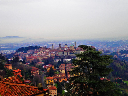 Widok na Bergamo